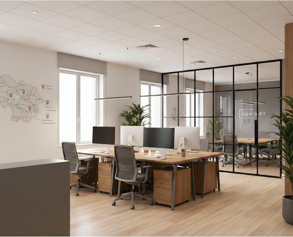 Interior de oficina privada en Vallecas (Madrid)